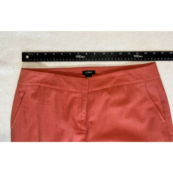 J Crew Salmon Wool Blend Work Trousers Lined Wide Cuffed Leg 8 Favorite Fit - Picture 11 of 11